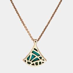 Bvlgari Divas' Dream Turquoise Diamond 18k Rose Gold Necklace