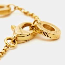 Bvlgari Onyx 18K Yellow Gold Charm Bracelet ML