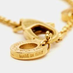 Bvlgari Onyx 18K Yellow Gold Charm Bracelet ML