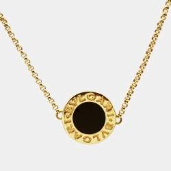 Bvlgari Onyx 18K Yellow Gold Charm Bracelet ML
