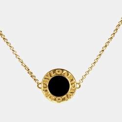 Bvlgari Onyx 18K Yellow Gold Charm Bracelet ML