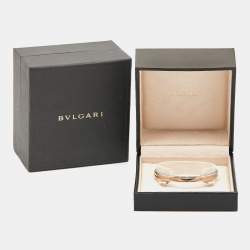 Bvlgari B.Zero1 18k Rose Gold Stainless Steel Open Cuff Bracelet M/L