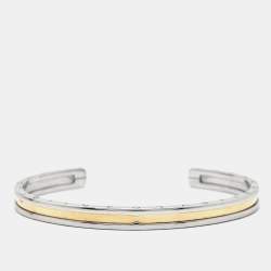 Bvlgari B.Zero1 18k Rose Gold Stainless Steel Open Cuff Bracelet M/L