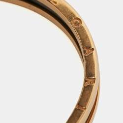 Bvlgari B.Zero1 18k Rose Gold Stainless Steel Open Cuff Bracelet M/L