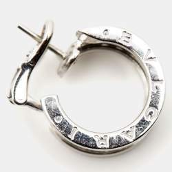 Pre Owned Bvlgari B.Zero1 Diamond 18k White Gold Earrings