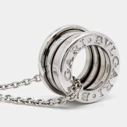 Bvlgari B.Zero1 18k White Gold Pendant Necklace