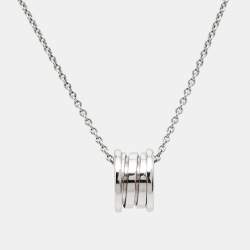 Bvlgari B.Zero1 18k White Gold Pendant Necklace