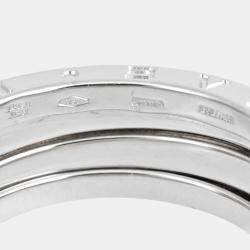 Pre Owned Bvlgari 18K White Gold B.Zero1 Band Ring EU 56 