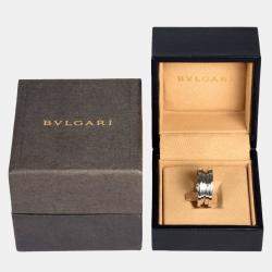 Pre Owned Bvlgari 18K White Gold B.Zero1 Band Ring EU 56 