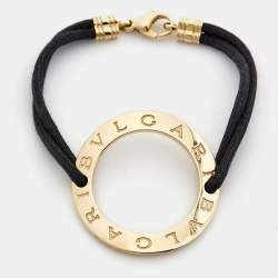 Bvlgari Bvlgari Circle 18k Yellow Gold Cord Bracelet