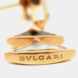 Bvlgari Divas' Dream Onyx Mother of Pearl 18k Rose Gold Dangle Earrings