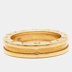 Pre Owned Bvlgari B.Zero1 1-Band 18k Yellow Gold Ring Size 55