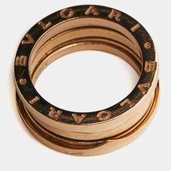 Pre Owned Bvlgari B.Zero1 18k Rose Gold Ring Size 53