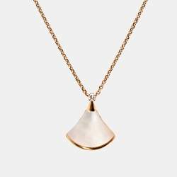 Bvlgari Divas' Dream Diamond Mother of Pearl 18k Rose Gold Necklace