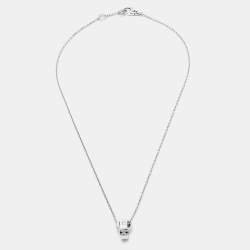 Pre Owned Bvlgari Bvlgari Diamond 18K White Gold Pendant Necklace