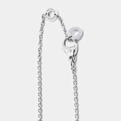 Pre Owned Bvlgari Bvlgari Diamond 18K White Gold Pendant Necklace