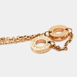 Pre Owned  Bvlgari Divas' Dream Onyx 18k Rose Gold Bracelet S/M