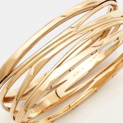 Pre Owned Bvlgari B.Zero1 18k Rose Gold Wide Bracelet M