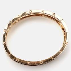 Pre Owned Bvlgari B.Zero1 18k Rose Gold Wide Bracelet M