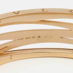 Pre Owned Bvlgari B.Zero1 18k Rose Gold Wide Bracelet M