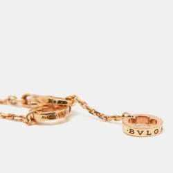 Pre Owned Bvlgari Fiorever Diamonds 18k Rose Gold Necklace
