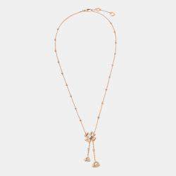 Pre Owned Bvlgari Fiorever Diamonds 18k Rose Gold Necklace