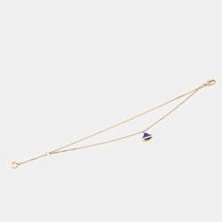 Pre Owned Bvlgari Divas' Dream Lapis Lazuli 18k Rose Gold Bracelet SM
