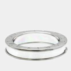 Bvlgari 18K White Gold B.Zero1 Band Ring EU 50
