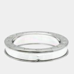 Bvlgari 18K White Gold B.Zero1 Band Ring EU 50
