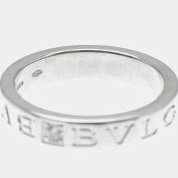 Bvlgari 18K White Gold and Diamond Bvlgari Bvlgari Band Ring EU 54