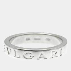 Bvlgari 18K White Gold and Diamond Bvlgari Bvlgari Band Ring EU 54