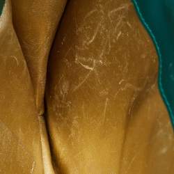 مملوكة مسبقًا حقيبة كتف بلغاري سيربتني فورإفر جلد سكاليج مبطن أخضر زيتوني متوسطة