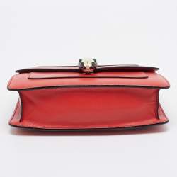 Bvlgari Red Leather Serpenti Forever East West Shoulder Bag