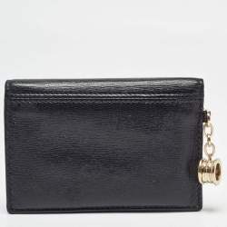 Pre Owned Bvlgari Black Leather B.Zero1 Card Holder