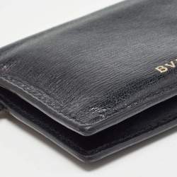 Pre Owned Bvlgari Black Leather B.Zero1 Card Holder