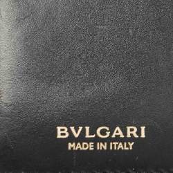 Pre Owned Bvlgari Black Leather B.Zero1 Card Holder