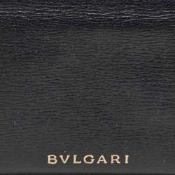 Pre Owned Bvlgari Black Leather B.Zero1 Card Holder