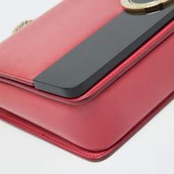 مملوكة مسبقًا حقيبة كتف بلغاري جلد كارونج وبريسبيكس أسود/ أخضر  غطاء قلاب 