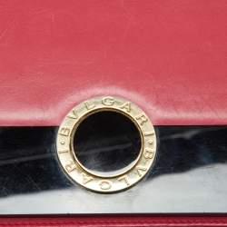 مملوكة مسبقًا حقيبة كتف بلغاري جلد كارونج وبريسبيكس أسود/ أخضر  غطاء قلاب 