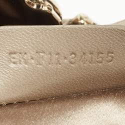 Pre Owned Bvlgari Light Green Satin Flap Clutch Bag