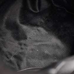 Pre Owned Bvlgari Black Leather Crystals Embellished Chandra Hobo