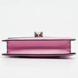 Pre Owned حقيبة كتف بلغاري سبرينتي صغيرة جلد و ستينغراي وردي