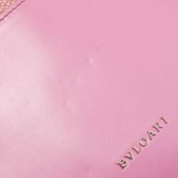 Pre Owned حقيبة كتف بلغاري سبرينتي صغيرة جلد و ستينغراي وردي