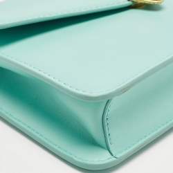 Pre Owned Bvlgari Turquoise Green Leather Serpenti Forever Maxi Chain Bag