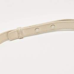 Pre Owned Bvlgari White Leather Serpenti Diamond Blast Shoulder Bag