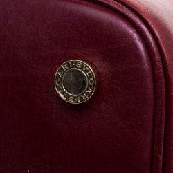 Pre Owned Bvlgari Burgundy Leather Isabella Rossellini Tote
