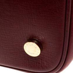 Pre Owned Bvlgari Burgundy Leather Isabella Rossellini Tote