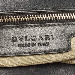 Pre Owned Bvlgari Black Patent and Leather Isabella Rossellini Tote