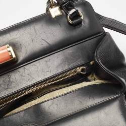 Pre Owned Bvlgari Black Patent and Leather Isabella Rossellini Tote