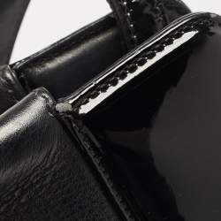 Pre Owned Bvlgari Black Patent and Leather Isabella Rossellini Tote